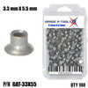 3.3mm x 5.5mm Self Piercing Rivets, 100/Box