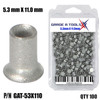 5.3mm x 11.0mm Self Piercing Rivets, 100/Box