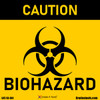 Static Cling Warning Decal - Biohazard