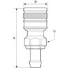 Unvalved hose stem coupler - Water Connection