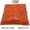 Orange Plastic Safety Chain   100 foot of   1.5" X 1/4" (38mm X 6mm)  E