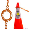 Orange Plastic Safety Chain   100 foot of   1.5" X 1/4" (38mm X 6mm) C