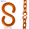 Plastic Safety Chain Orange S - Hook Orange  2-1/4" (56mm) D