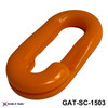 Plastic Safety Chain Orange Repair  joining  Link connector  1-5/8" X 1/4" (41mm X 6mm) C