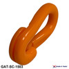 Plastic Safety Chain Orange Repair  joining  Link connector  1-5/8" X 1/4" (41mm X 6mm) D