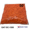 Orange Plastic Safety Chain   50 foot of   1.5" X 1/4" (38mm X 6mm) B