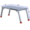 Single Step - Aluminum Stool Step - 12" (H) B