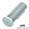 Alu-Silicon Aluminum Pulling Studs- M4, 12mm (L) Aluminum Silicon - AlSi12 200 GYS-050136-2