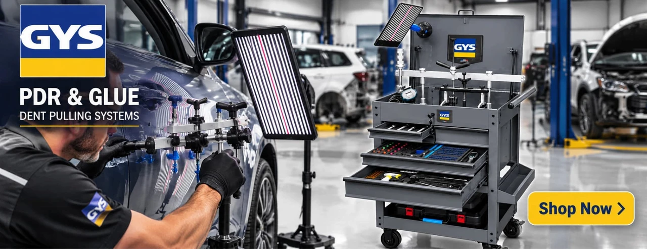 GYS PDR and glue dent pulling systems for professional collision repair.