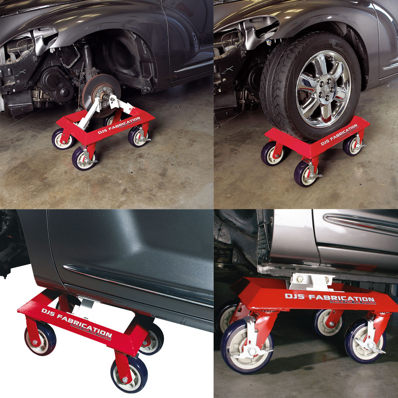 Set of 2 DJS wheel dollies that is perfect for collision and automotive service centers DJS-00102, A5