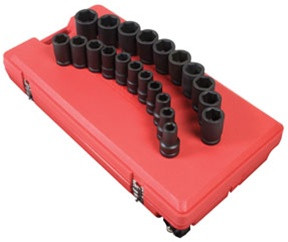 Sunex 5693 1" Drive 21 Pc. SAE Impact Socket Set