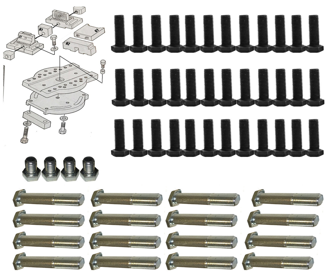 Car O Liner frame machine Truck Anchoring Clamp bolt Kit - B250 M1 Car O Liner frame machine Truck Anchoring Clamp bolt Kit - B250 M1