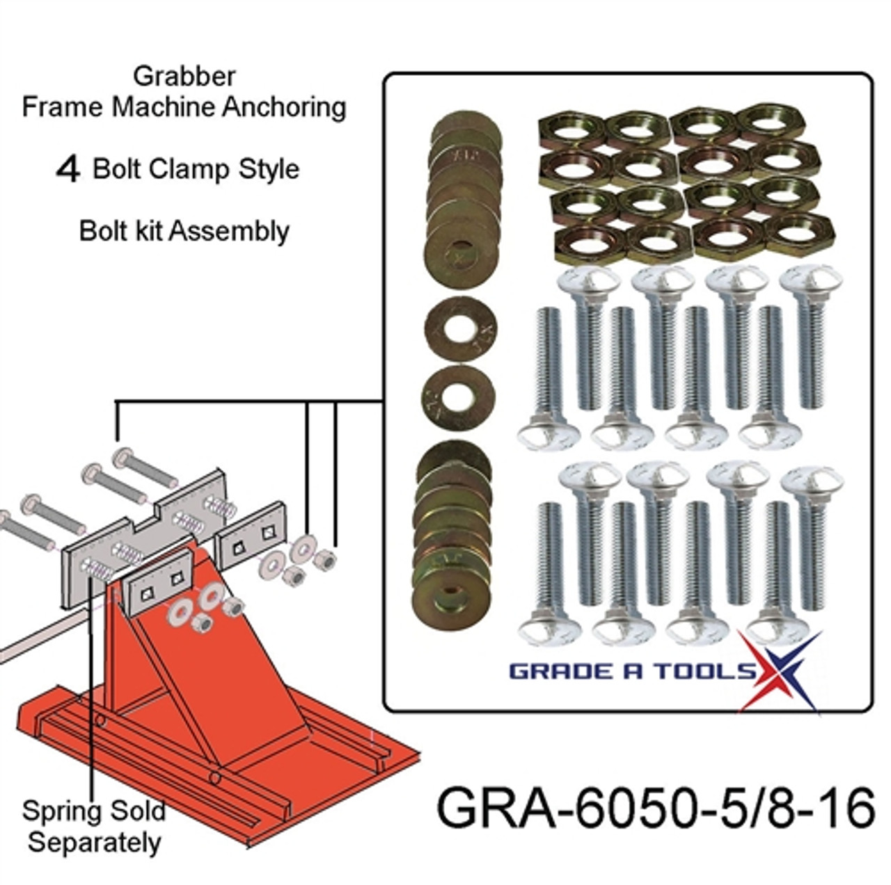 Grabber Frame Anchoring System Bolt kit