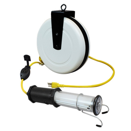 Saftlite 1935-8006 Stubby II LED, 35' Cord Reel, with End Light, with Tool Tap