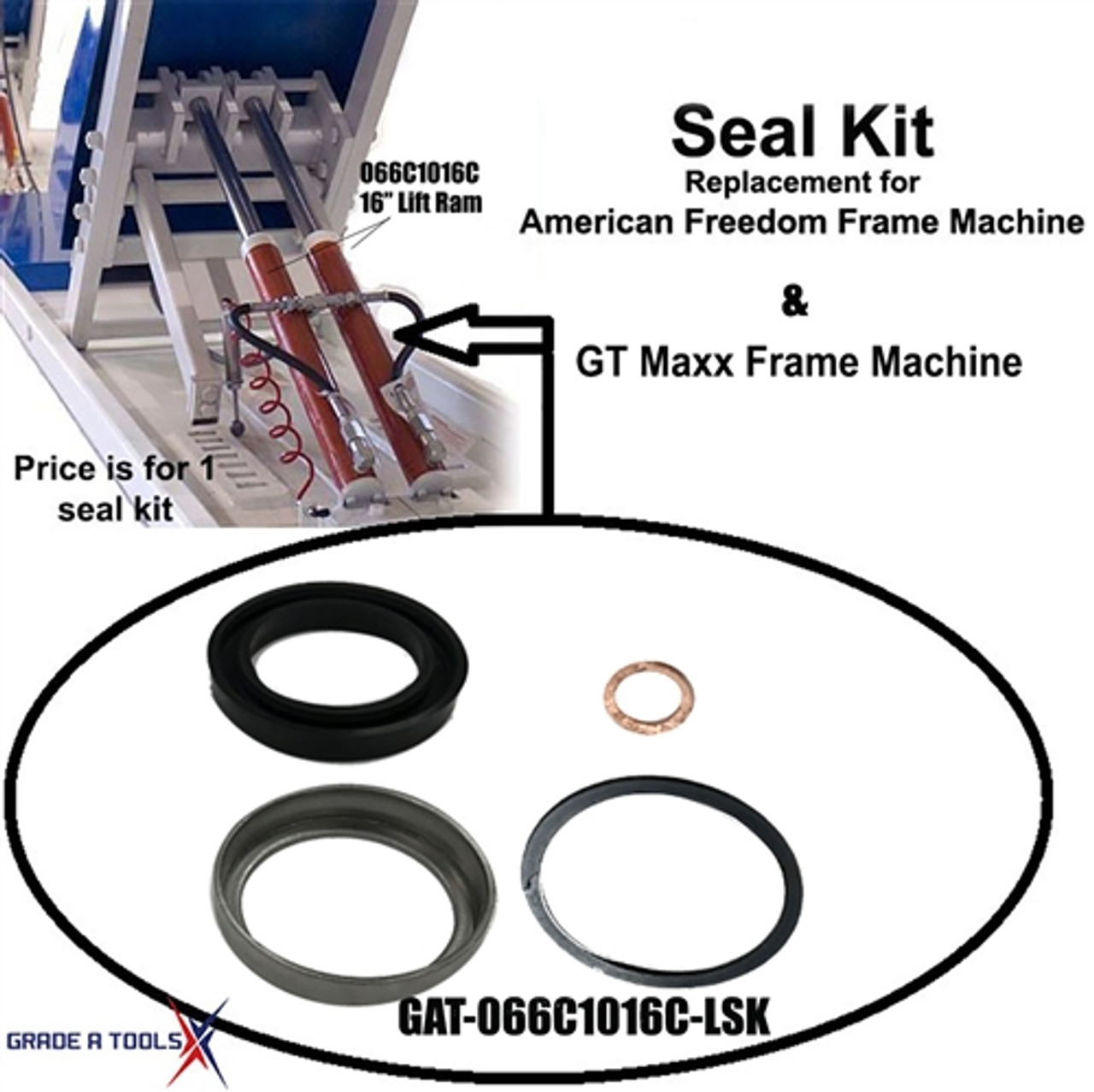 Seal Kit - American Freedom- GT Maxx-  Hydraulic Lift Ram
