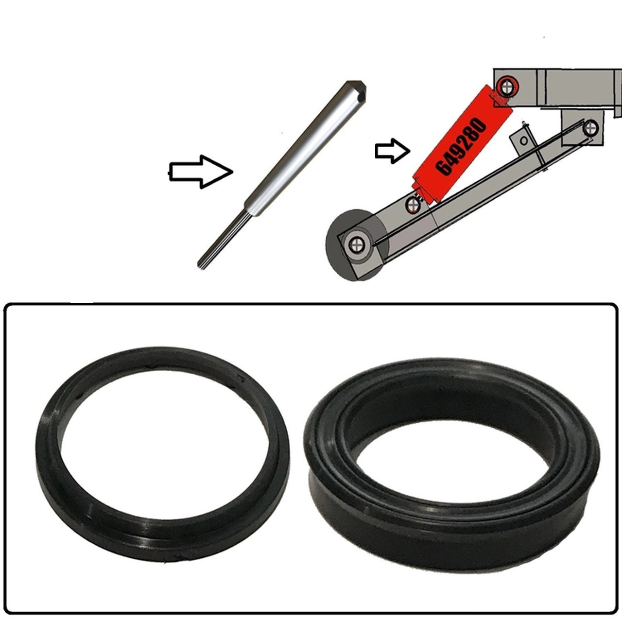 Replacement Lift Ram Seal Kit  for Chief EZ Extra 25 Frame Machine