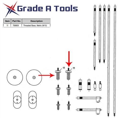 Chief Vertical Surface Attachment - Threaded Base Metric M10 - Used 799809