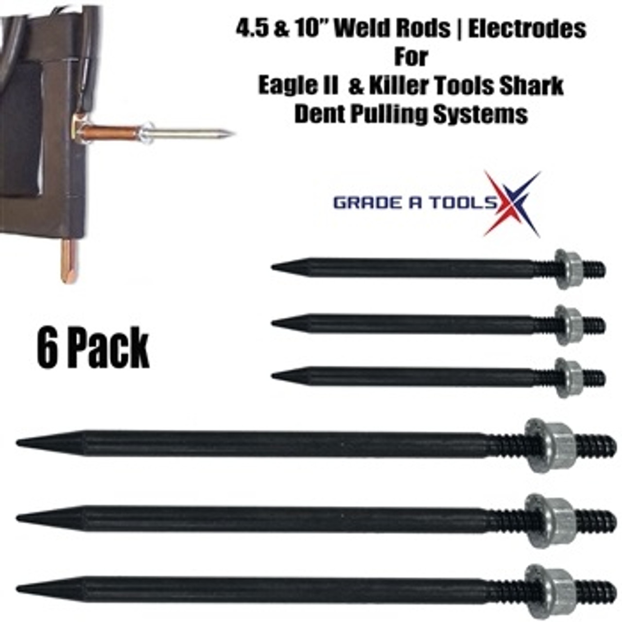 Weld Rod, Electrode 6 Pack -of Eagle II & Killer Tools Shark-1