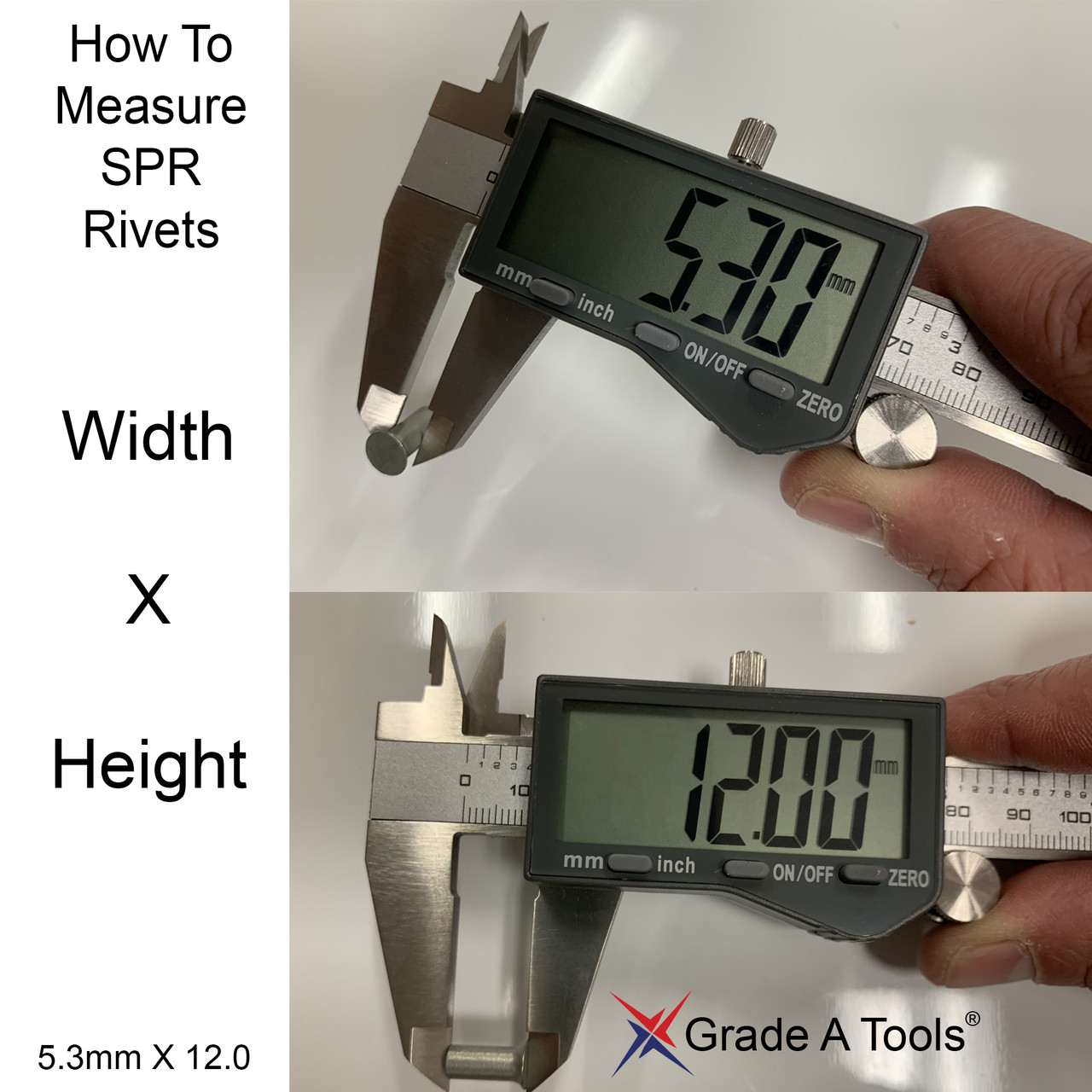 How to measure rivets