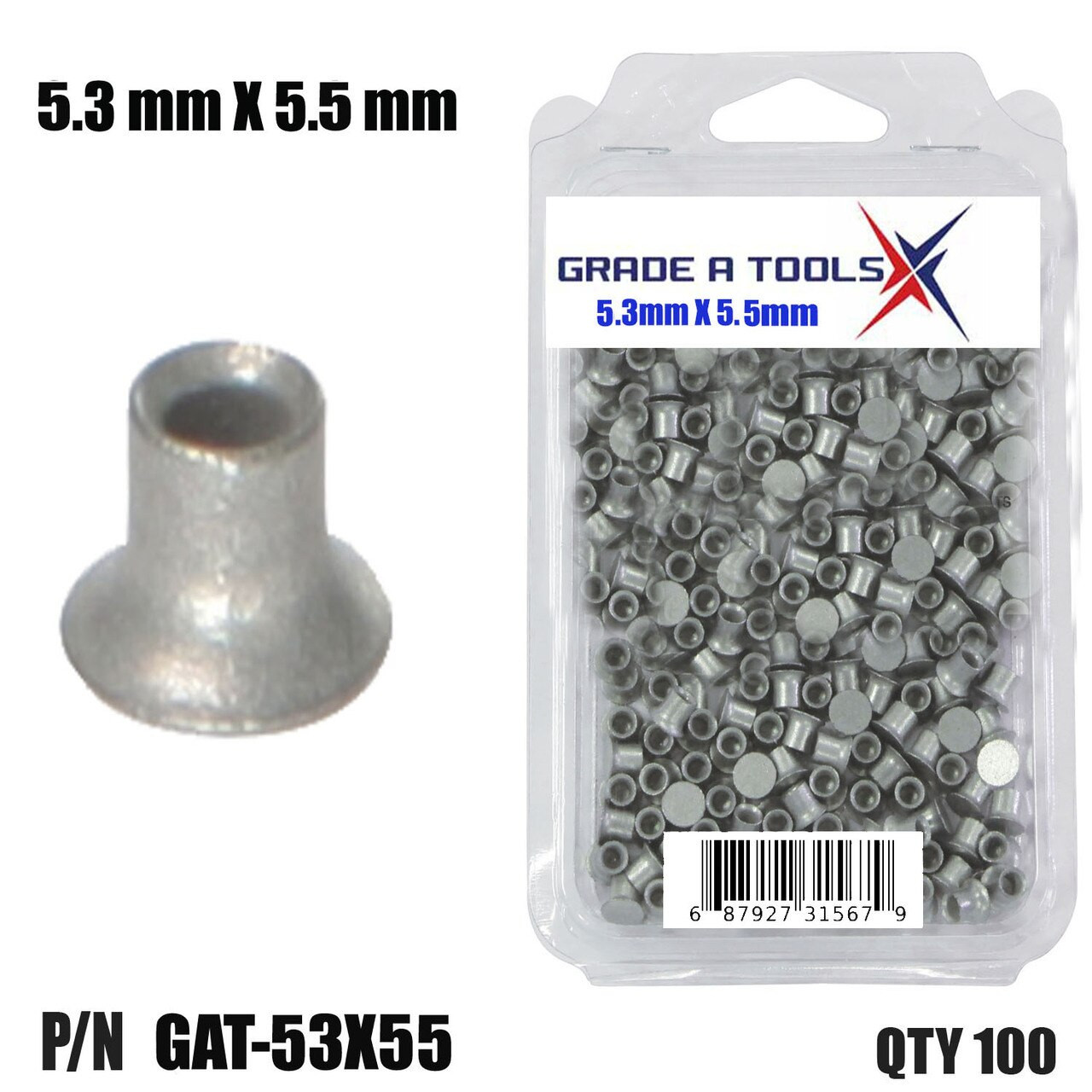 Self Piercing Rivets  5.3 X 5.5  for collision repairs