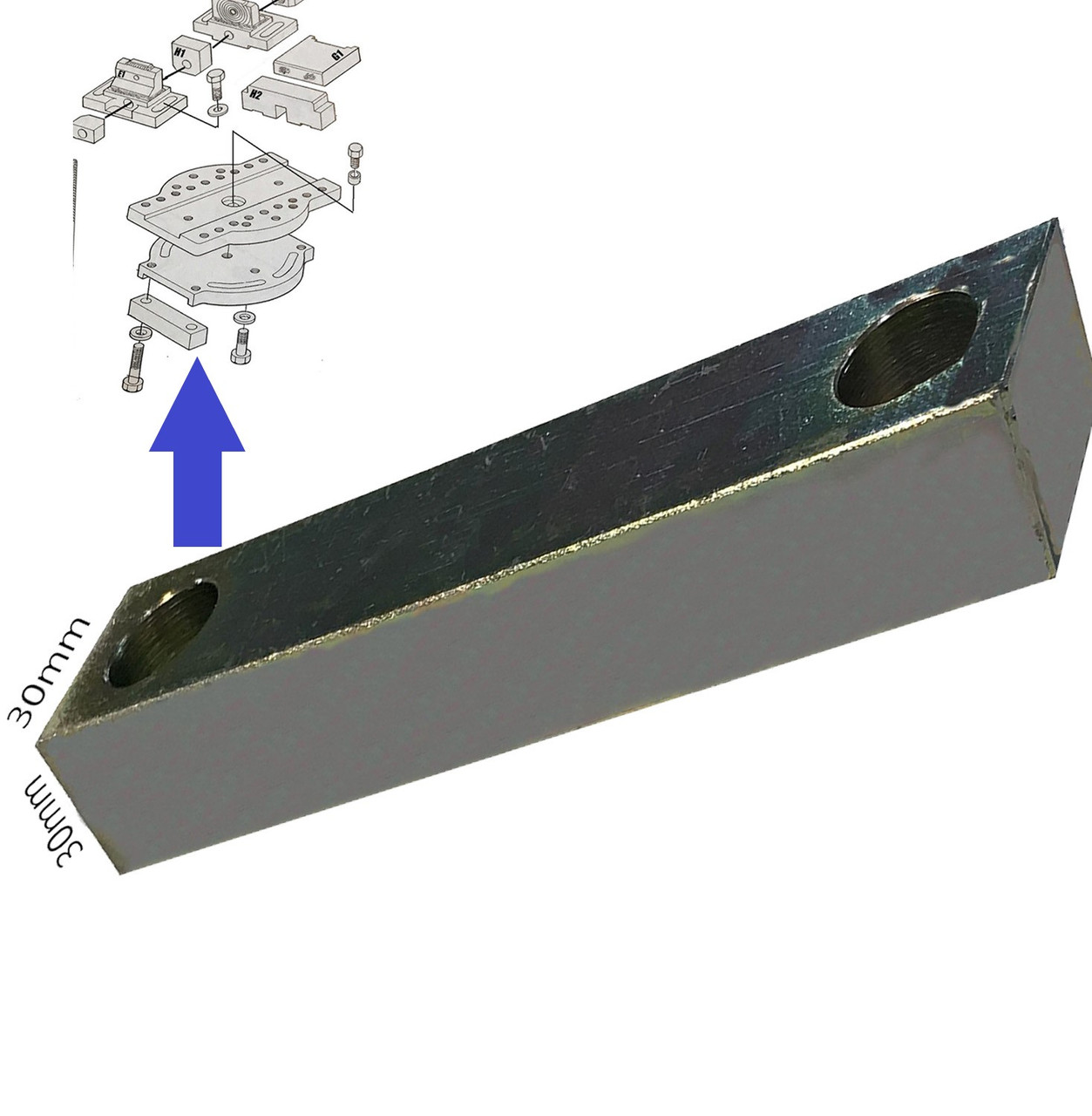 Frame machine Bolt Mount Plate works with Car o Liner Anchoring - 30mm