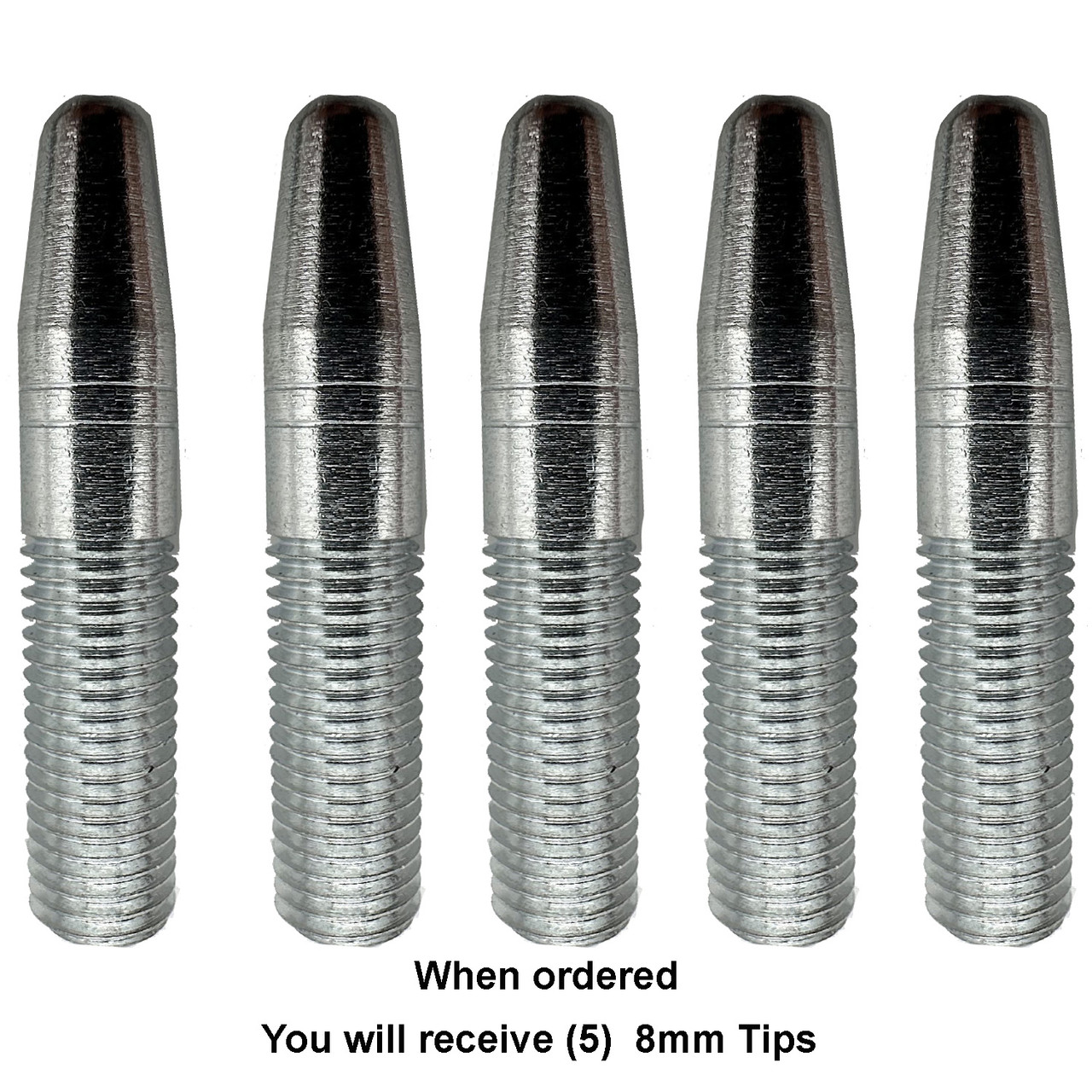 8mm Spot Hammer Contact tips - works with Prospot Dent repair 5-Pack C