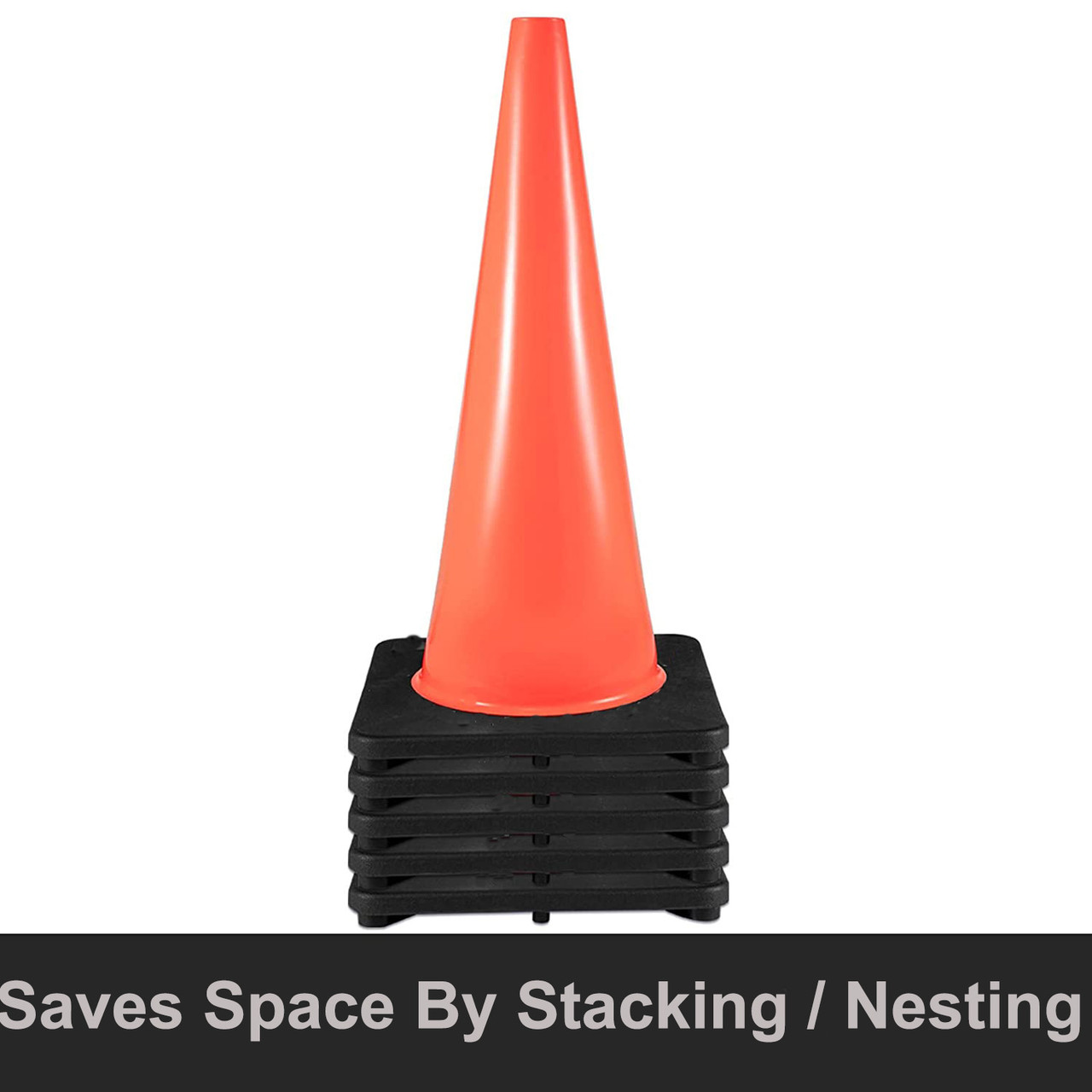 Orange Safety Cone 28" - PVC Non Reflective