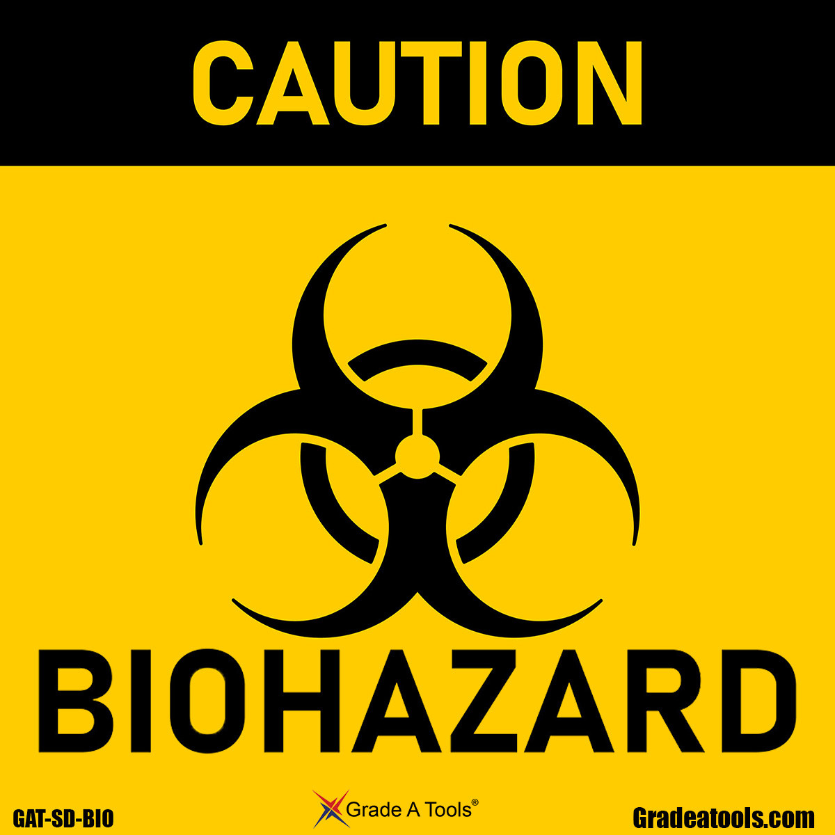 Static Cling Warning Decal - Biohazard