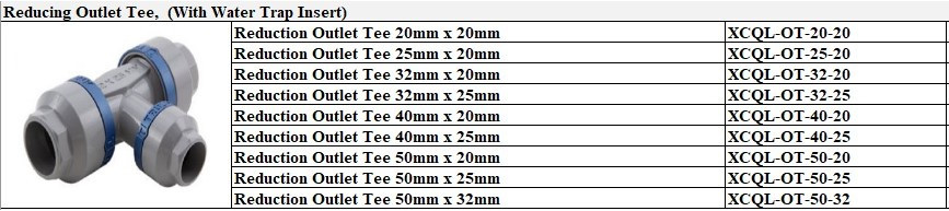 Champion Quick Lock Air Pipe - Reducing Tee Outlet Pipe Connector