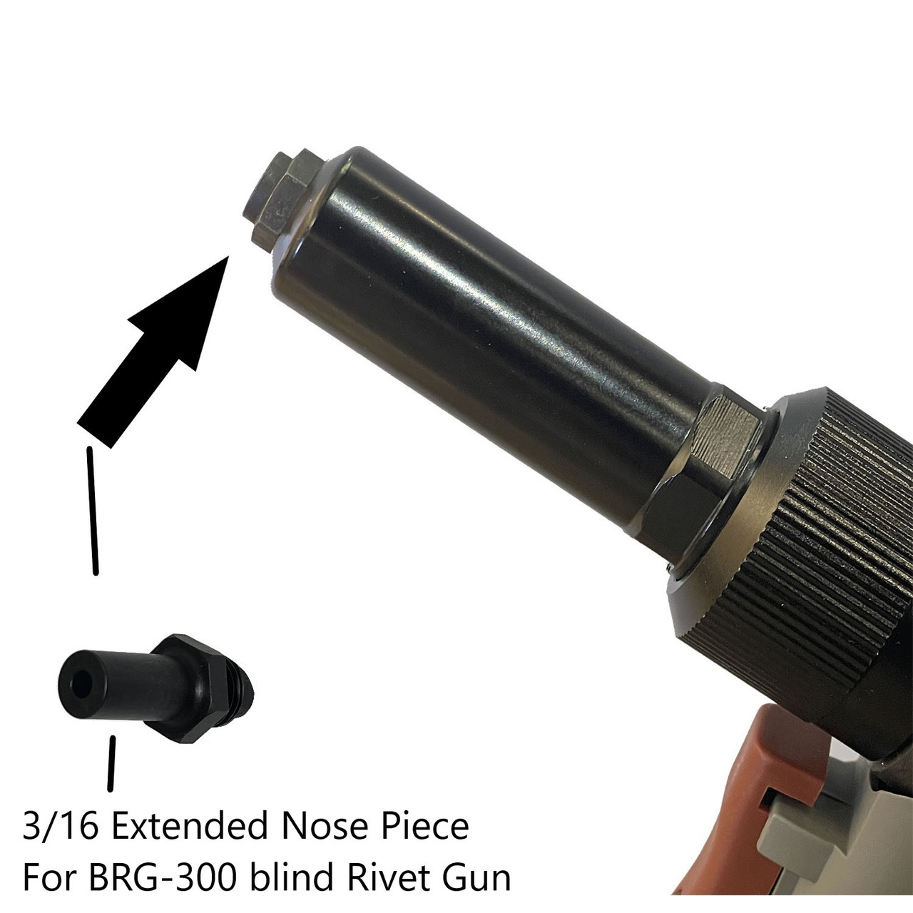 Nozzle 4.8 Extended Flat - for BRG-300 Blind Rivet Gun tyu