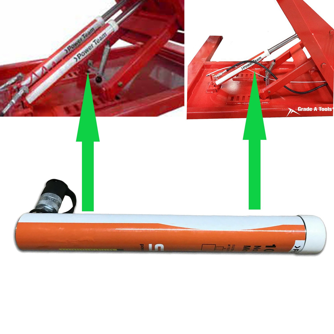 Blackhawk power pro series Frame Machine Lift Ram 16" Stroke, 10 Ton Ram A Blackhawk power pro series Frame Machine Lift Ram 16" Stroke, 10 Ton Ram A