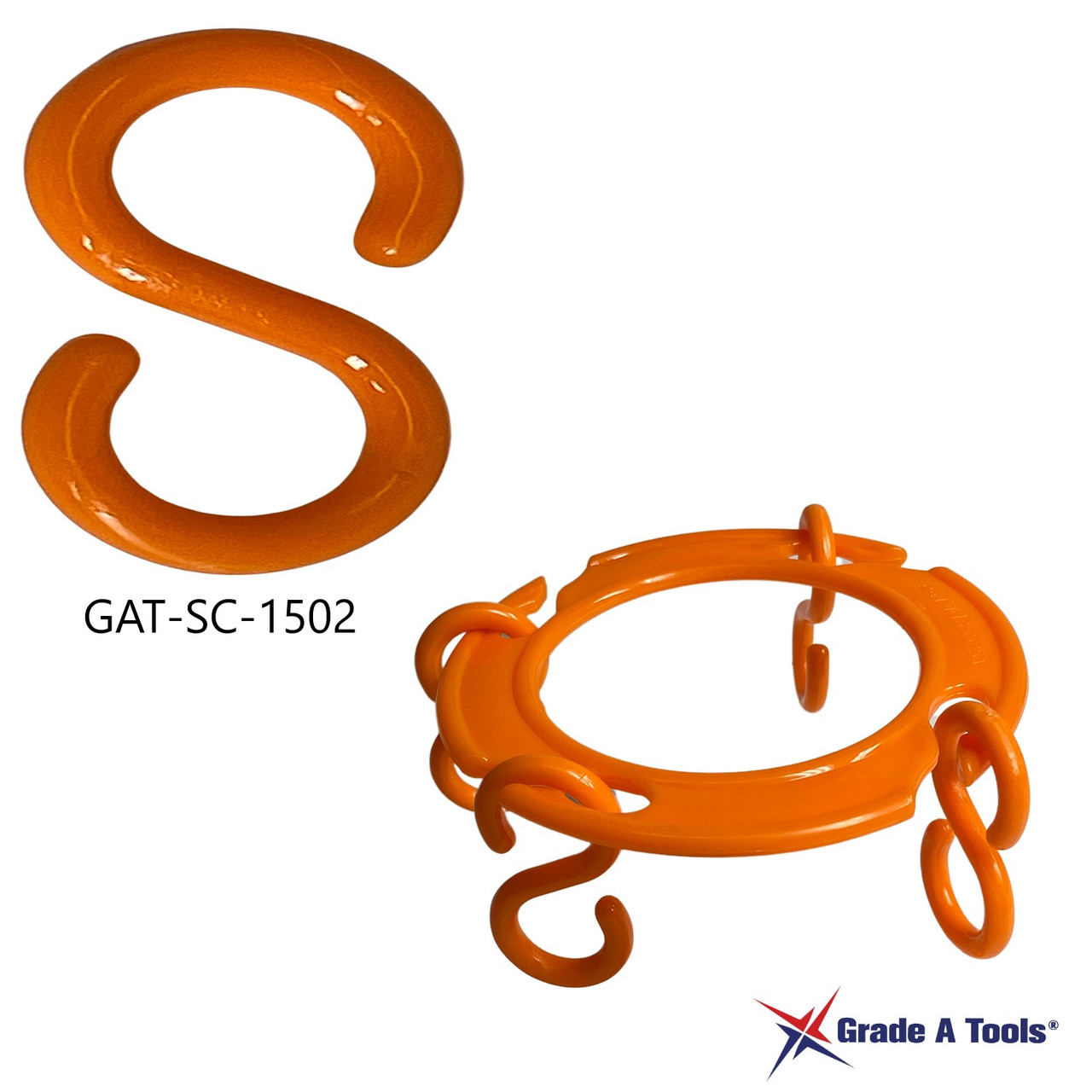 Plastic Safety Chain Orange S - Hook Orange  2-1/4" (56mm) C