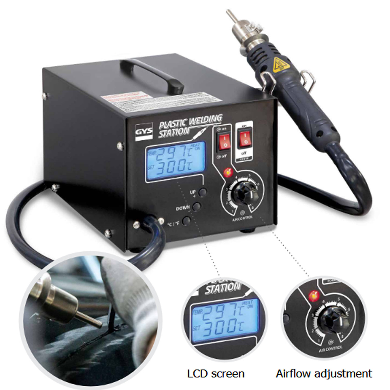 Hot Air Plastic Welding  Station and Repair Kit  B