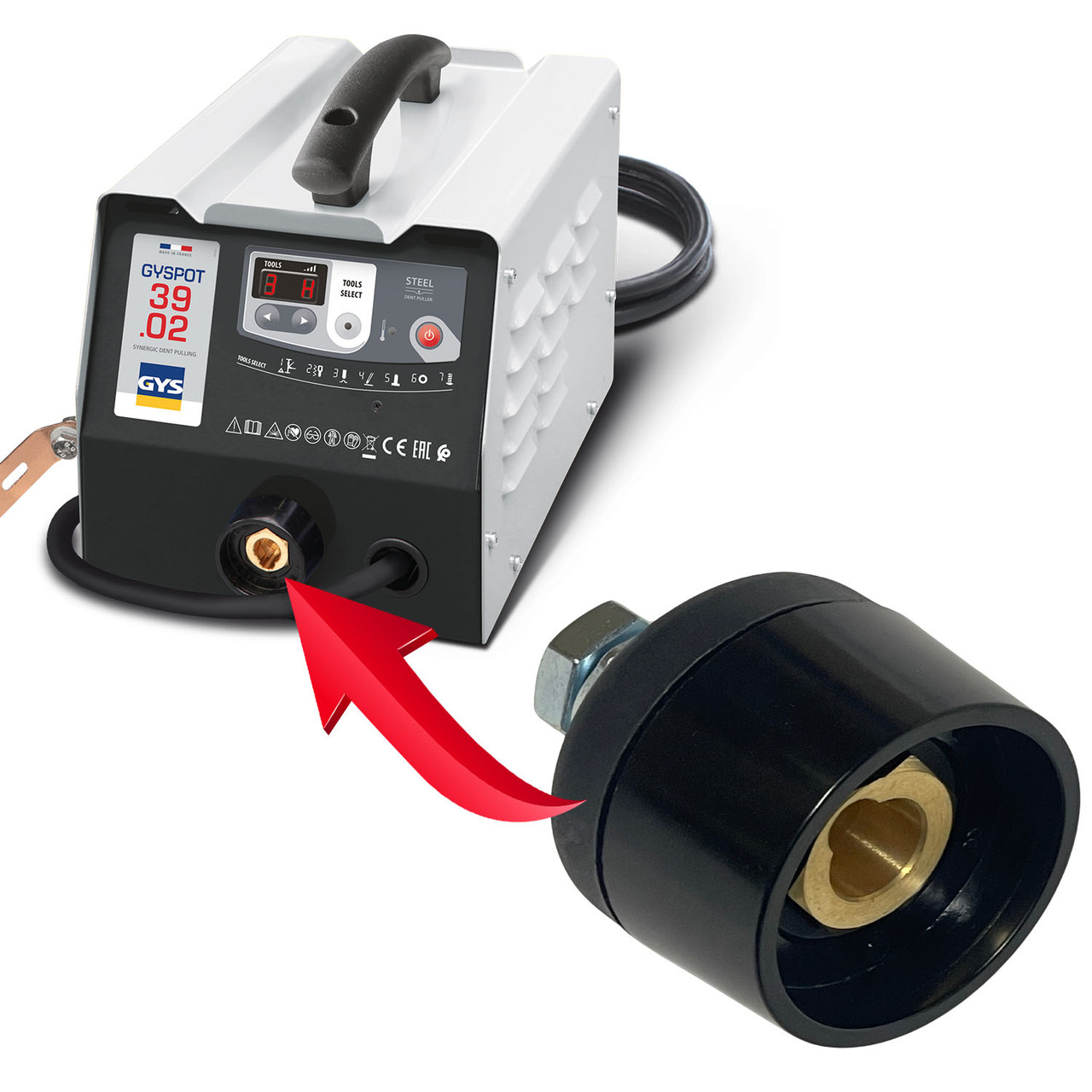 Socket - For GYSPOT Dent Puller weld Cable- Twist Lock C