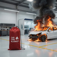 Flame-Contain Pro 20x30 EV & Gas Fire Blanket | Thermal Runaway Containment for Collision Repair