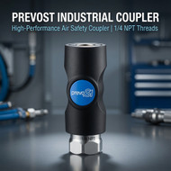 Prevost ISI 061201 Female Blue Industrial Air Safety Coupler – 1/4" FNPT: Safer, Cleaner Air Connections for the Modern Shop