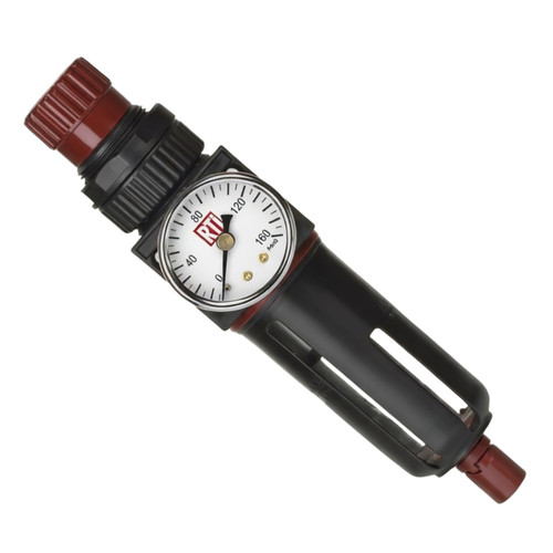 Reading Technologies FR250-G Filter/Regulator 1/4" with Gauge is a compact combo unit designed for auto body shops.