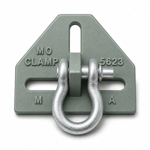 Genuine Mo-Clamp 5623 T23 Hinge Plate with #5626 3/8-inch shackle.