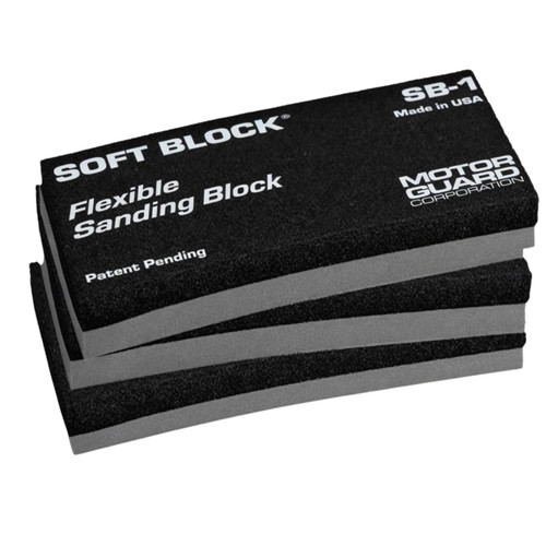 Motor Guard SB-3 Soft Block Flexible Sanding Block 3 Pack.