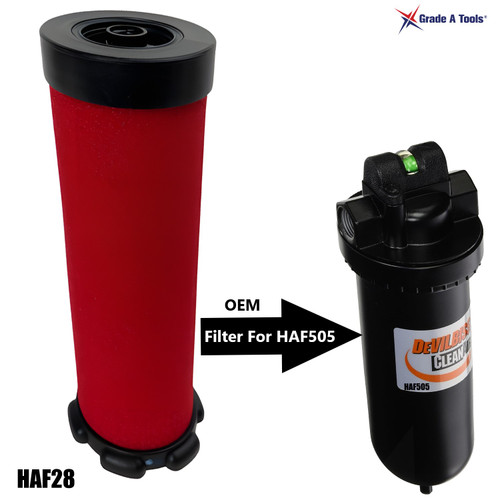 HAF28Devilbiss  2 Stage Filter Coalescing for DAD500 and HAF505 filter B HAF28Devilbiss  2 Stage Filter Coalescing for DAD500 and HAF505 filter B