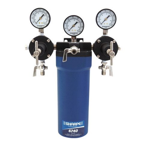 Sharpe 6740 Air Control Unit [606C] is a heavy-duty dual-regulator system designed for auto body shops.