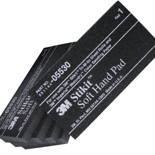 3M 5530 StiKit Soft Hand Pad, 2 3/4" X 5-1/2" X 3/8", 5 Pads/Box