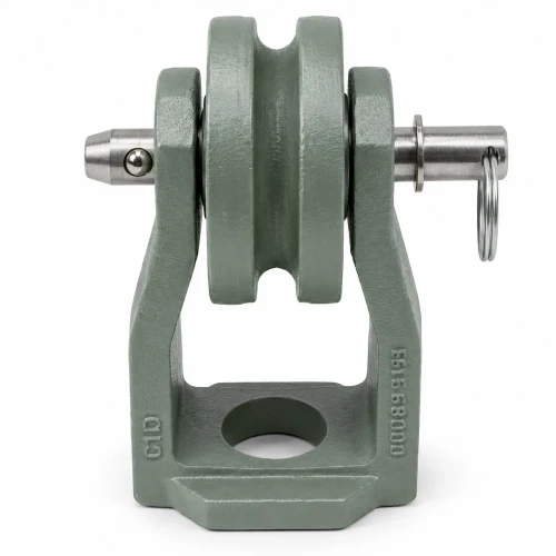 Genuine Mo-Clamp 5818 3-inch Down Pulley Assembly with 4-ton pulling capacity.