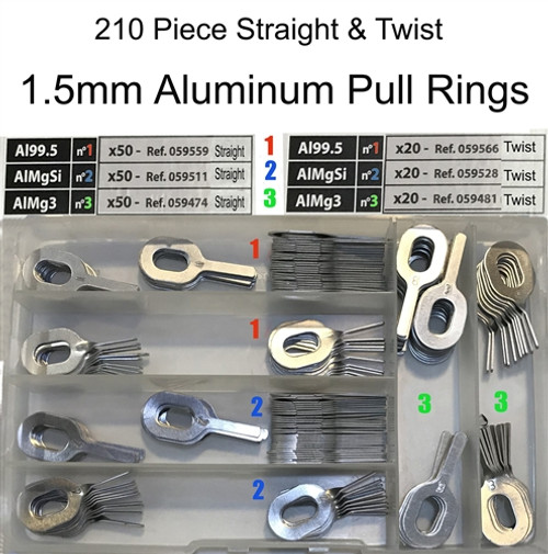 1.5mm Dent Pull Ring Kit - Straight & Twist Tabs B