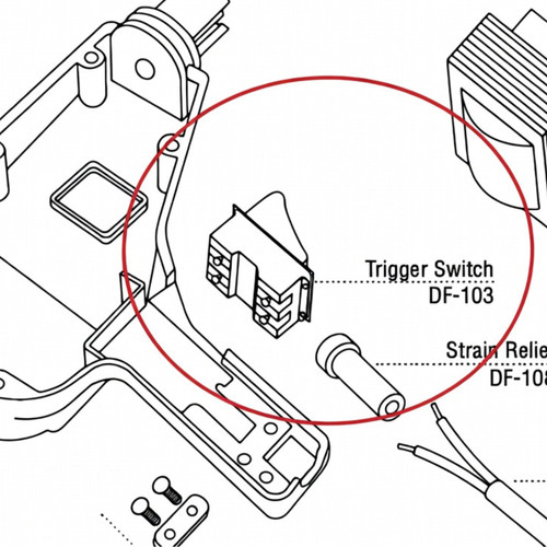 DentFix DF-103 Trigger Switch is for the DF-1 Stud Welder.