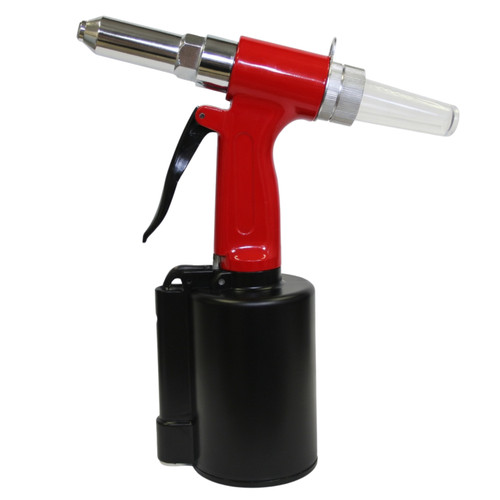 ATD Tools 5850 – fast, quiet hydraulic air riveter that sets aluminum and steel rivets.
