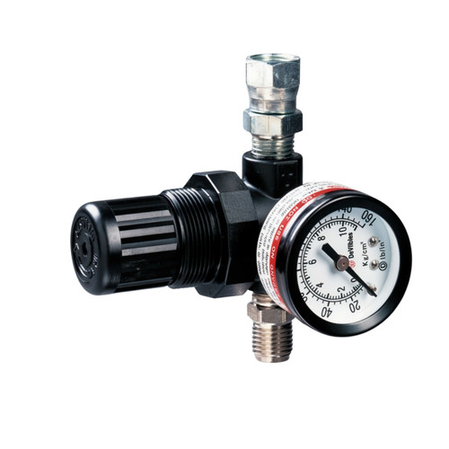 DeVilbiss HARG510 Air Regulator and Gauge Assembly is a high-quality replacement unit for precise air pressure control on spray guns and air lines.