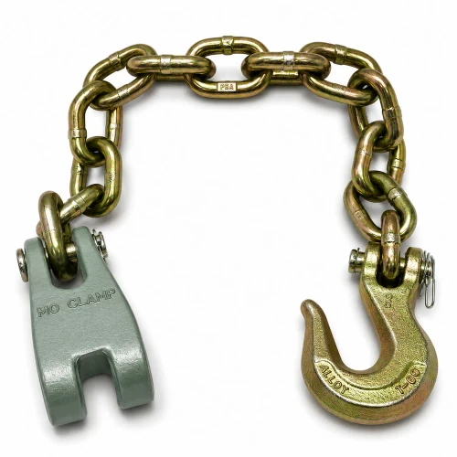 Genuine Mo-Clamp 4151 Grab Hook & Single Claw with 18 inches of 3/8-inch pulling chain.