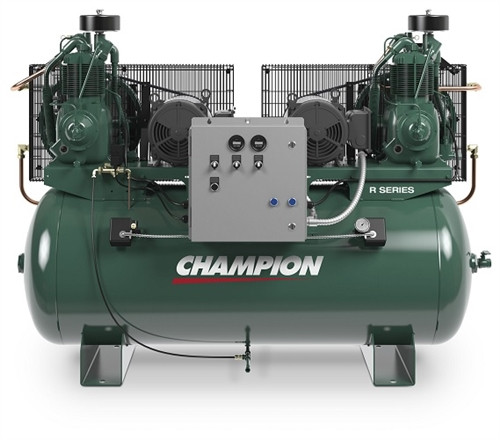 Champion HR5D-12 5 HP 120gal Horizontal Duplex Champion Advantage Series Air Compressor