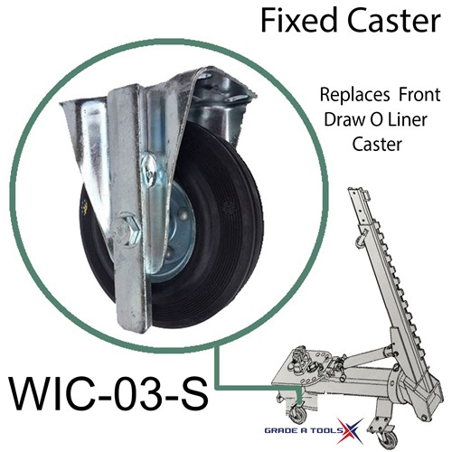 Car O Liner Pull Tower casters, Fixed Front Caster